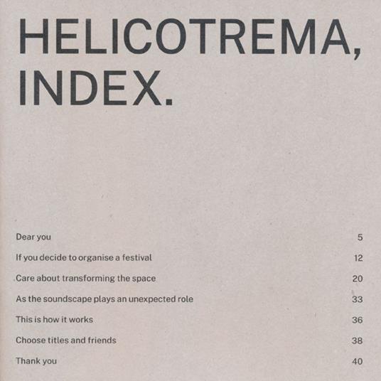 Helicotrema, index. Con Flexi-disc - copertina