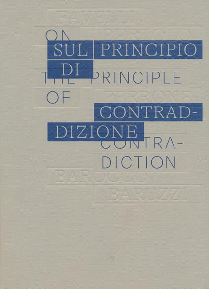 Sul principio di contraddizione. Ediz. italiana e inglese - copertina