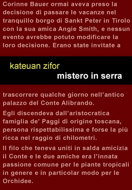 Mistero in serra - Kateuan Zifor - ebook