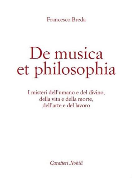De musica et philosophia - Francesco Breda - copertina