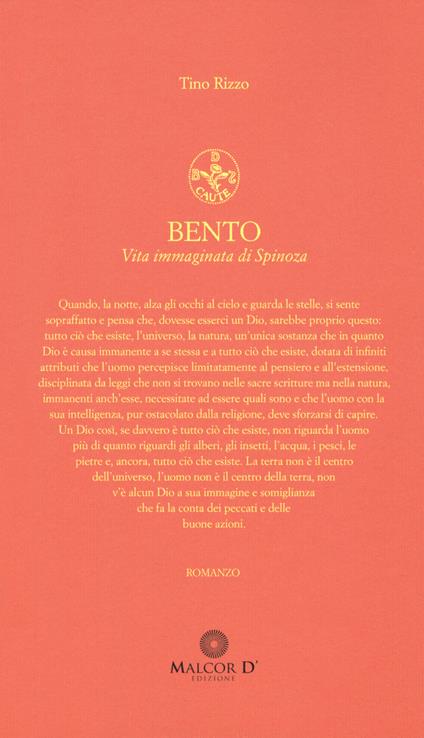 Bento. Vita immaginata di Spinoza - Tino Rizzo - copertina