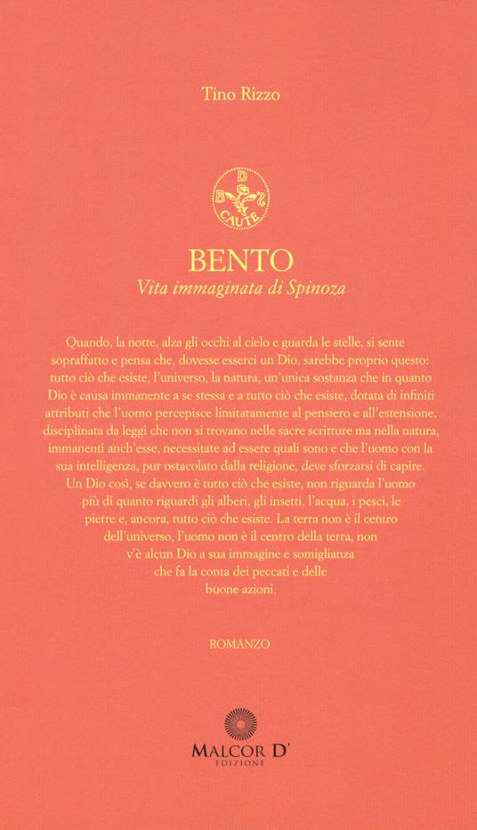 Bento. Vita immaginata di Spinoza - Tino Rizzo - copertina