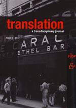 Translation. A transdisciplinary journal. Vol. 5