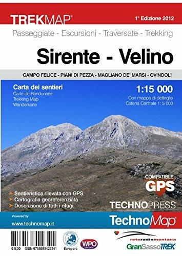 Sirente Velino. Campo Felice-Piani di Pezza-Magliano de' Marsi-Ovindoli. Carta dei sentieri 1:15.000 - copertina