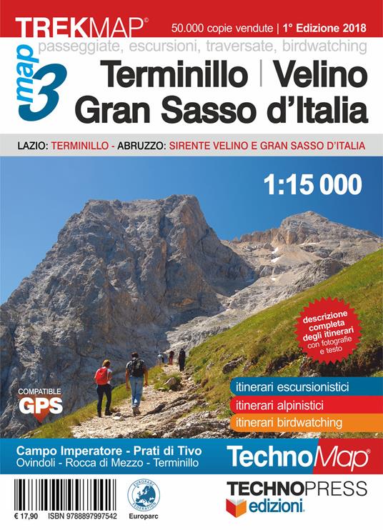 Terminillo, Velino, Gran Sasso, 3Map - copertina