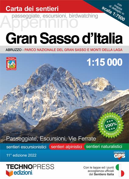 Gran Sasso d'Italia. Carta dei sentieri 1:15.000 - copertina