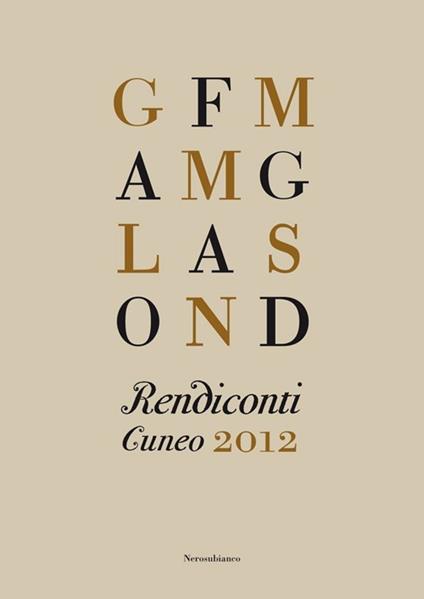 Rendiconti. Cuneo 2012 - copertina