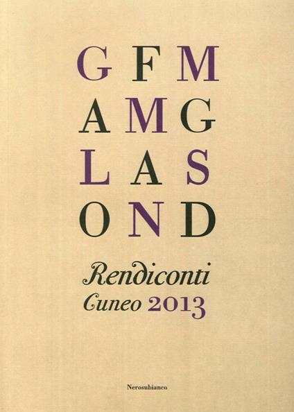 Rendiconti. Cuneo 2013 - copertina