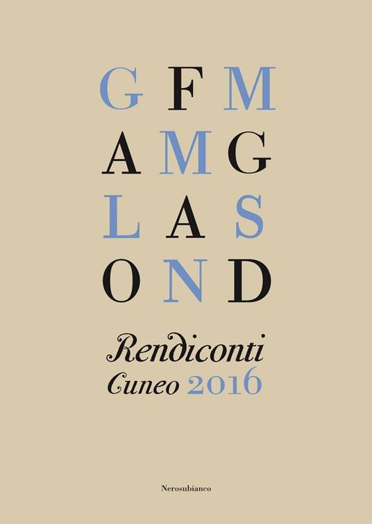 Rendiconti. Cuneo 2016 - copertina