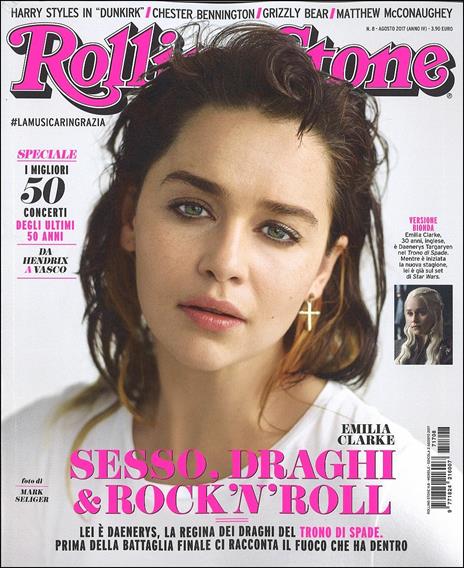 Rivista Rolling Stone. Numero 8, Agosto 2017 - copertina