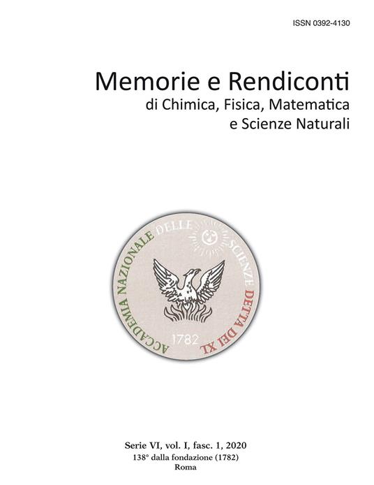 Memorie e rendiconti di chimica, fisica, matematica e scienze naturali - copertina