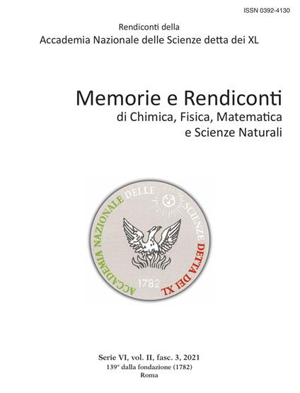 Memorie e rendiconti di chimica, fisica, matematica e scienze naturali - copertina