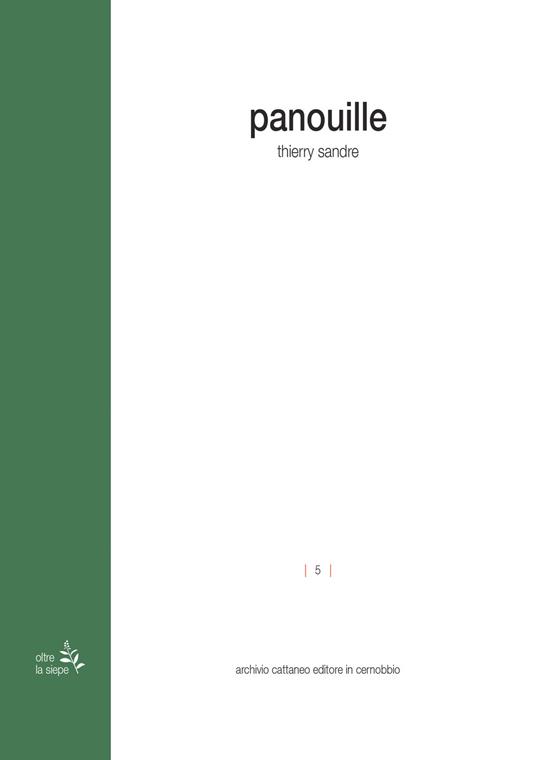 Panouille - Thierry Sandre - copertina