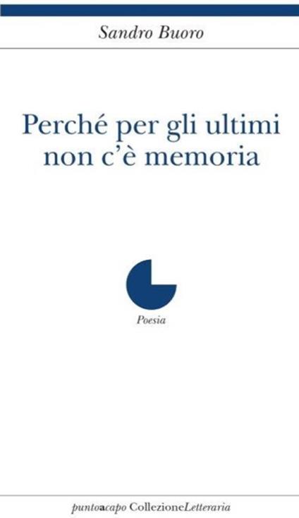 Perché per gli ultimi non c'è memoria - Sandro Buoro - copertina