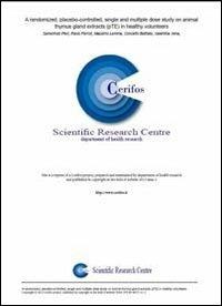 A randomized, placebo controlled, single and multiple dose study on animal thymus gland extract (pTE) in healty volunters - Samorindo Peci - copertina