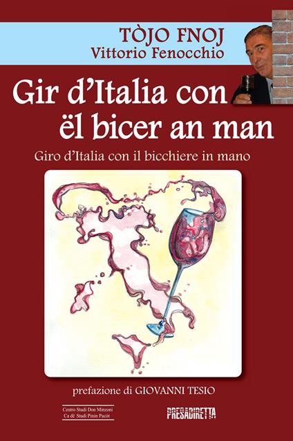 Gir d'Italia con ël bicer an man-Giro d'Italia con il bicchiere in mano - Vittorio Fenocchio - copertina