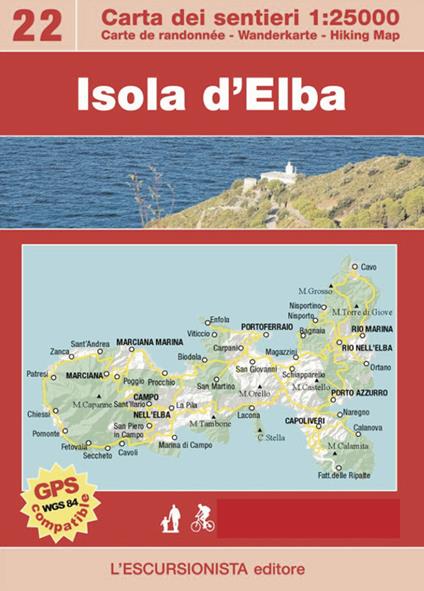 Isola d'Elba. Große Elba-Durchquerung. Con carta escursionistica 1:25.000 - Luca Zavatta - copertina