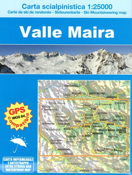 Valle Maira 1:25000. Carta dei sentieri-Carte de randonée-Wanderkarte-Hiking Map - Renato Botte - copertina