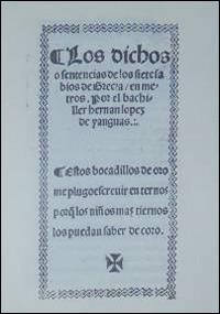 Los dichos o sentencias (rist. anast.) - Lopez de Yanguas - copertina