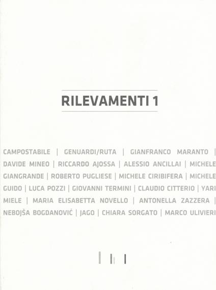 Rilevamenti 1. Ediz. a colori - copertina