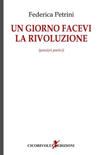 Un giorno facevi la rivoluzione - Federica Petrini - copertina