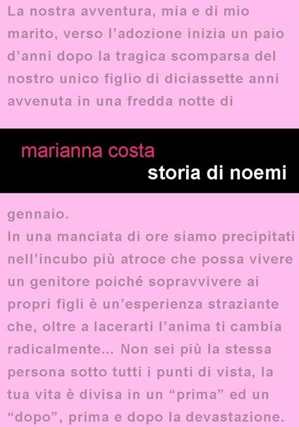 Storia di Noemi. Di maladolescenza si può guarire - Marianna Costa - copertina