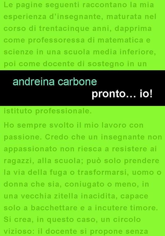 Pronto... io! - Andreina Carbone - copertina