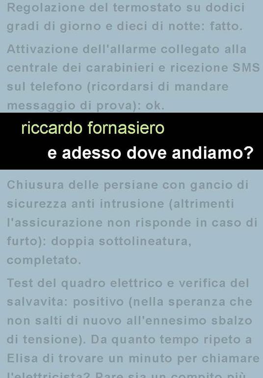 E adesso dove andiamo? - Riccardo Fornasiero - copertina