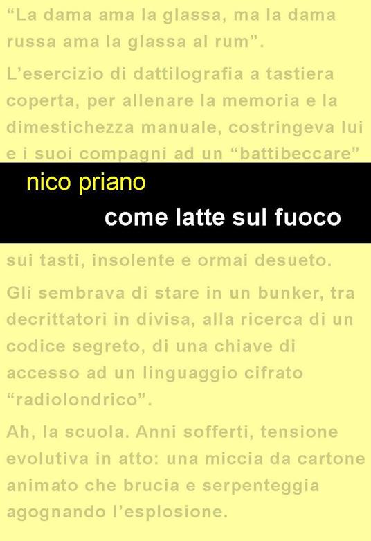 Come latte sul fuoco - Nico Priano - copertina