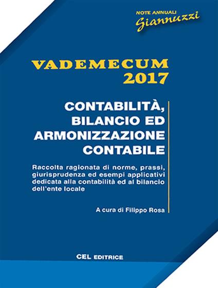 Vademecum 2017. Contabilità, bilancio ed armonizzazione contabile - copertina