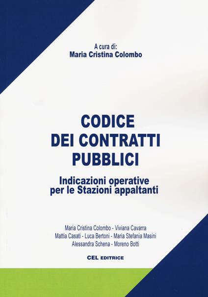 Codice dei contratti pubblici. Indicazioni operative per le stazioni appaltanti - copertina