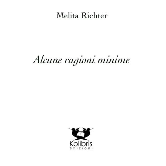 Alcune ragioni minime - Melita Richter - copertina