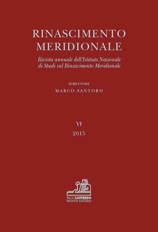 Rinascimento meridionale. Rivista annuale dell'Istituto nazionali di studi sul Rinascimento meridionale - copertina