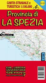 Provincia di La Spezia. Carta stradale 1:100.000 SV 20 con piste ciclabili