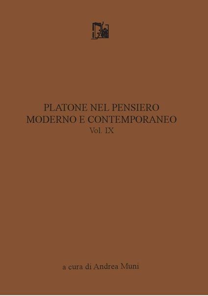 Platone nel pensiero moderno e contemporaneo. Vol. 9 - copertina