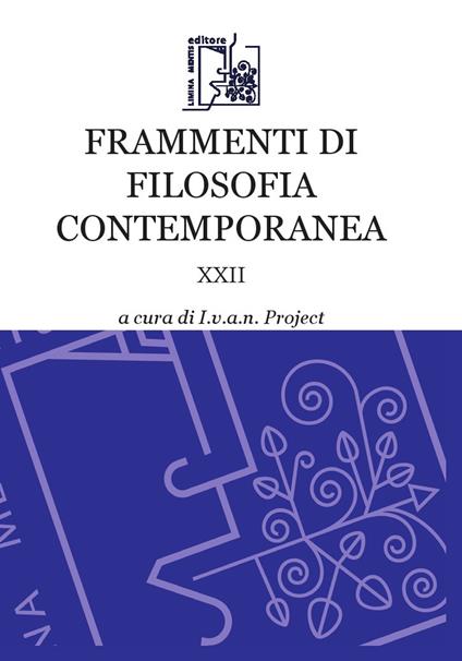 Frammenti di filosofia contemporanea. Vol. 22 - copertina