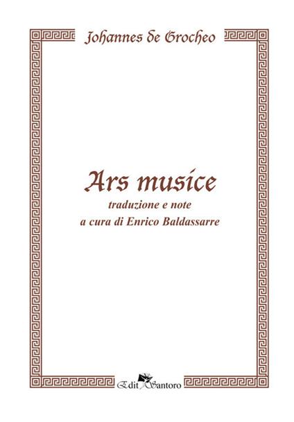 Ars musice - Johannes de Grocheo - copertina