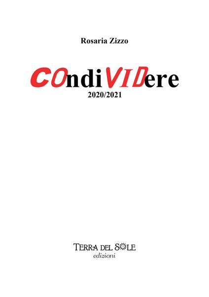 COndiVIDere 2020/2021 - Rosaria Zizzo - copertina