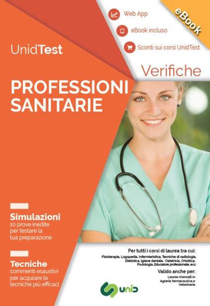 UnidTest. Professioni sanitarie. Verifiche. Simulazioni. Tecniche. Con app. Con ebook - copertina