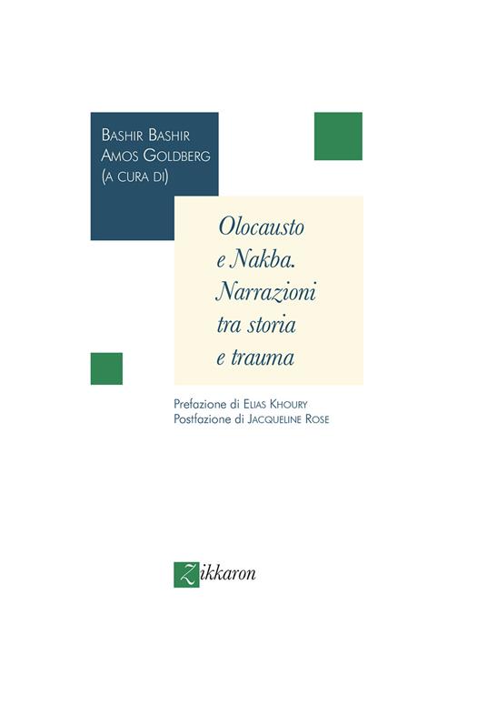 Olocausto e Nakba. Narrazioni tra storia e trauma - copertina