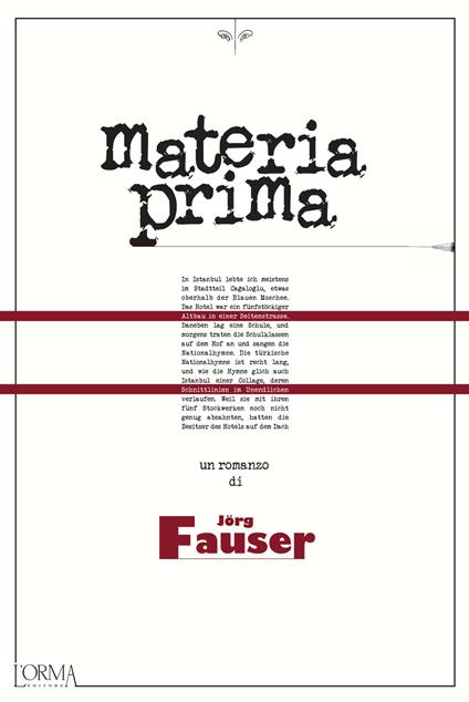 Materia prima - Jörg Fauser - copertina