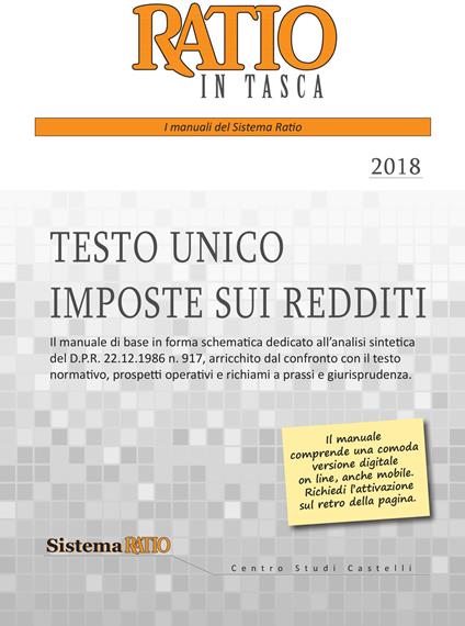 Testo unico imposte sui redditi 2018 - copertina