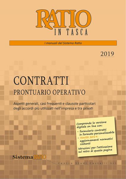 Contratti. Prontuario operativo 2019 - copertina