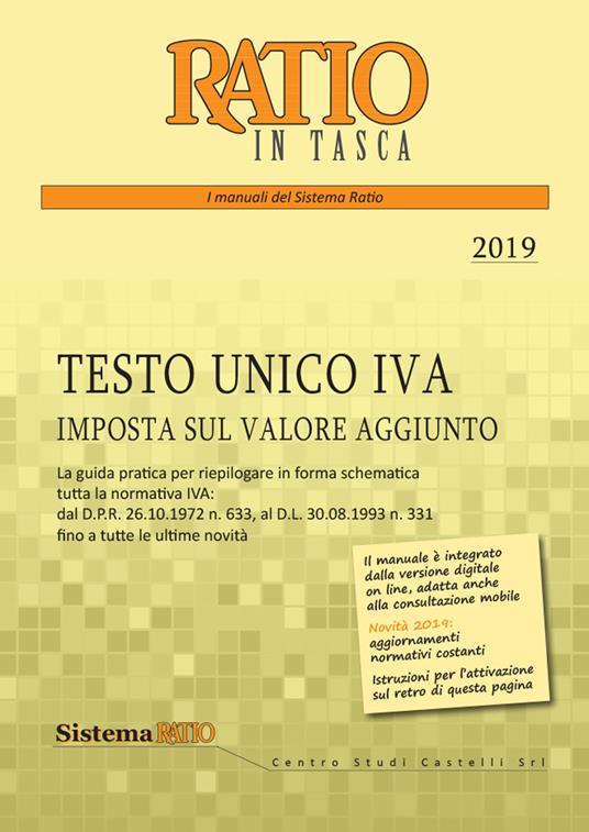 Testo unico IVA 2019. Imposta sul valore aggiunto - copertina