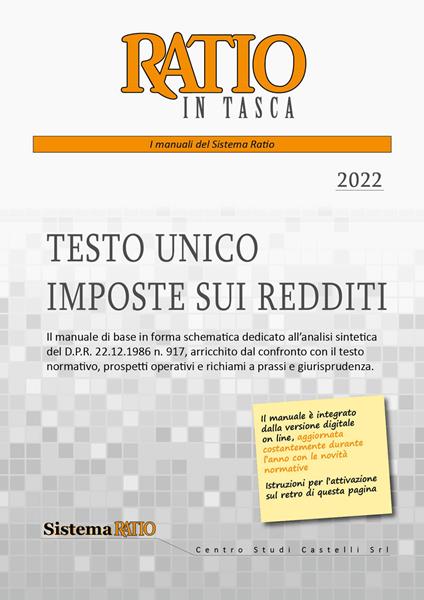 Testo unico imposte sui redditi 2022 - copertina