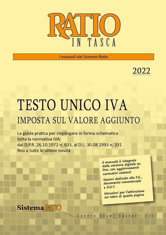 Testo unico IVA. Imposta sul valore aggiunto - copertina