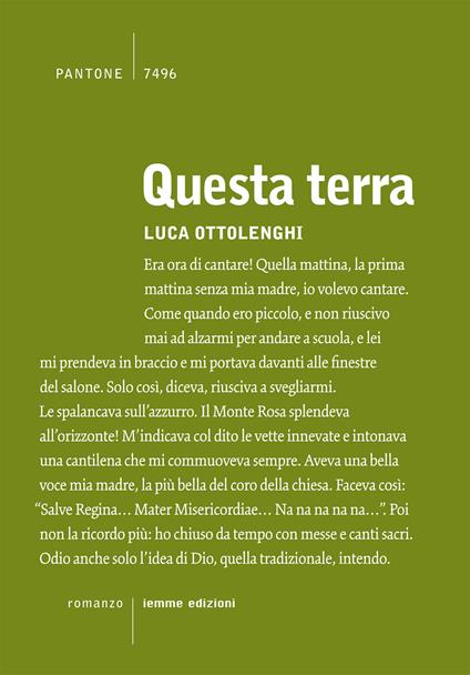 Questa terra - Ottolenghi - copertina