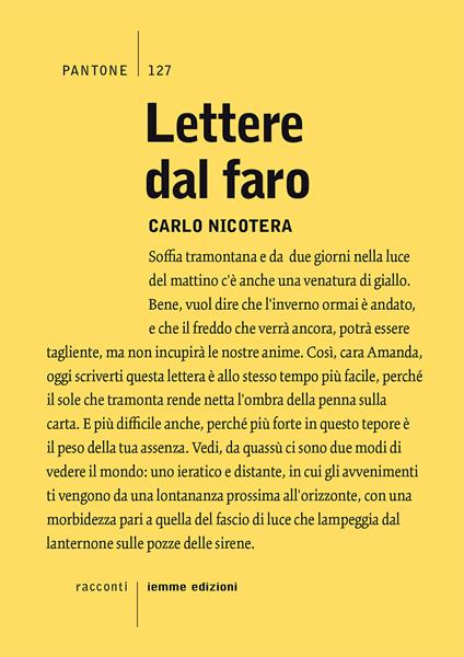 Lettere dal faro - Carlo Nicotera - copertina