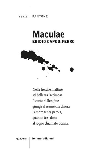 Maculae - Egidio Capodiferro - copertina