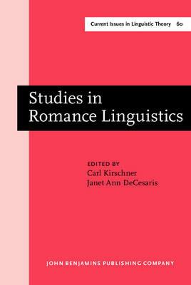 Studies in Romance Linguistics: Selected Proceedings from the XVII Linguistic Symposium on Romance Languages - cover